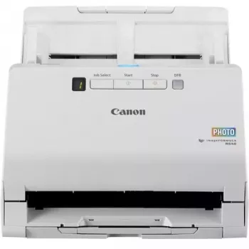 Digitalizador de fotos e documentos Canon imageFORMULA RS40, 600 x 600 DPI, 40 ppm, 30 ppm, tons de cinzento, monocromático, digitalizador de alimentação folha a folha, branco