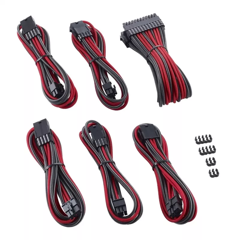 Cabo de alimentação interno CableMod CM-PCAB-BKIT-NKCR-3PK-R carbon red