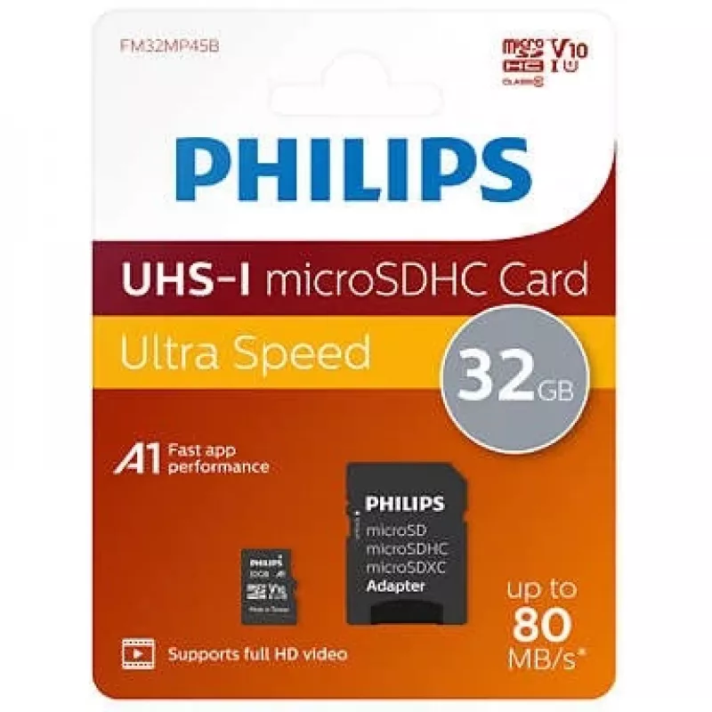 Cartão de memória Philips FM32MP45B/00 32 GB MicroSDXC UHS-I Class 10