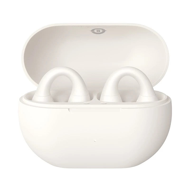 Headset Baseus Bass 15 Clip open-ear True Wireless Stereo (TWS) in-ear chamadas/música Bluetooth branco
