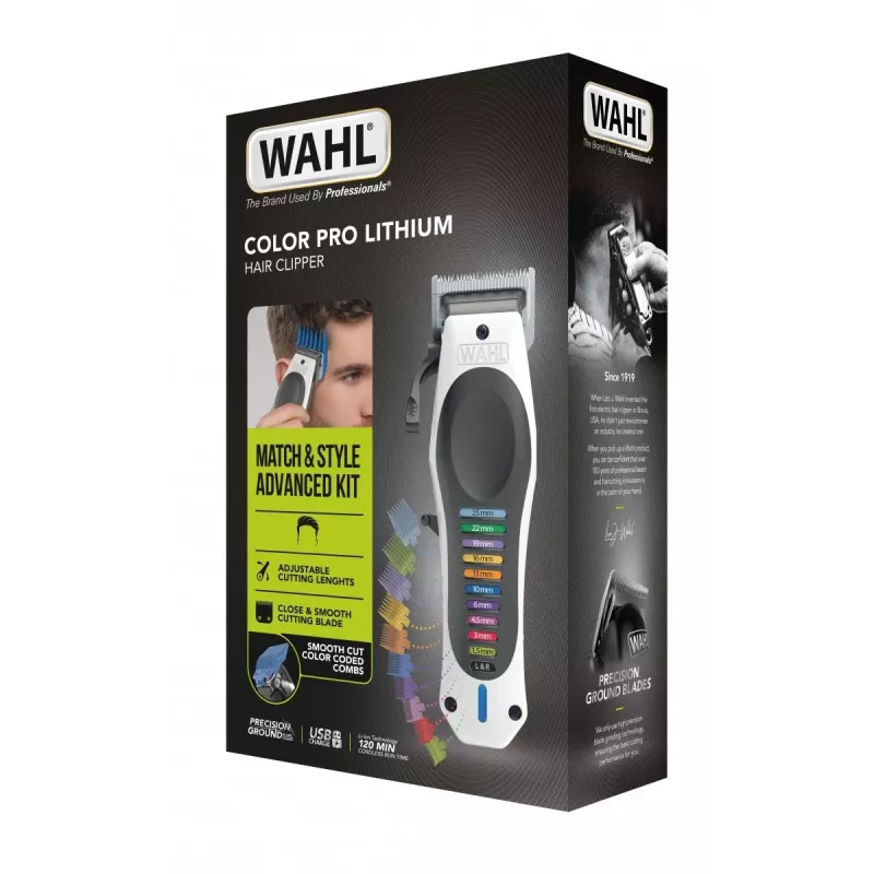 Máquina de cortar cabelo Wahl 3028048 preto, branco 10 iões de lítio (Li-Ion)