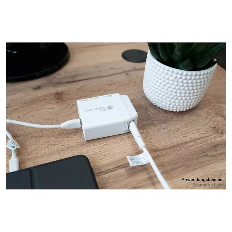 Adaptador de cabo de alimentação para carregadores Good Connections (PCA-WxxxW), branco (PCA-W008W)