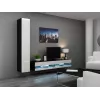 Suporte de TV cama meble VIGO NEW 30/180/40, 1800×400×300 mm, tampo superior preto, estrutura em aglomerado