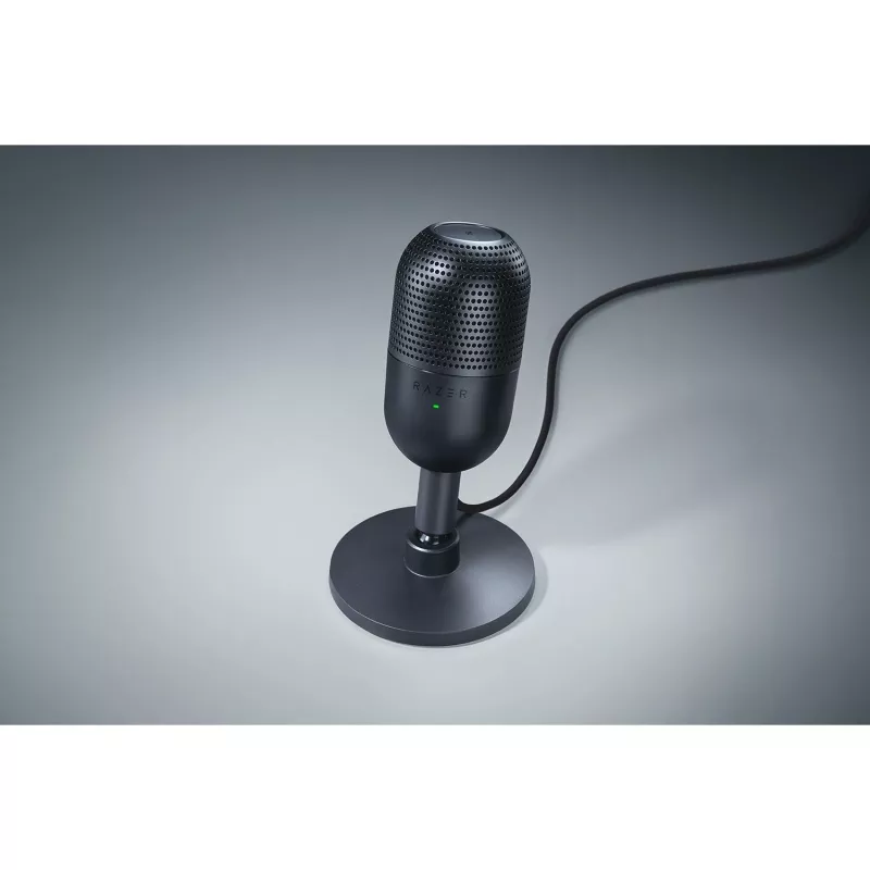 Microfone de mesa Razer Seiren V3 Mini, USB-C, supercardioide, 20–20000 Hz, 96 kHz, 24-bit, preto