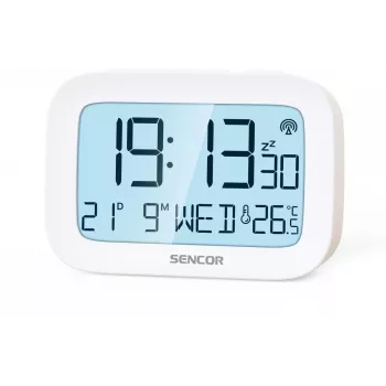 Despertador digital SENCOR SRC 2200 com visor LED e backup por pilha