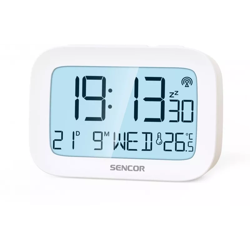 Despertador digital SENCOR SRC 2200 com visor LED e backup por pilha