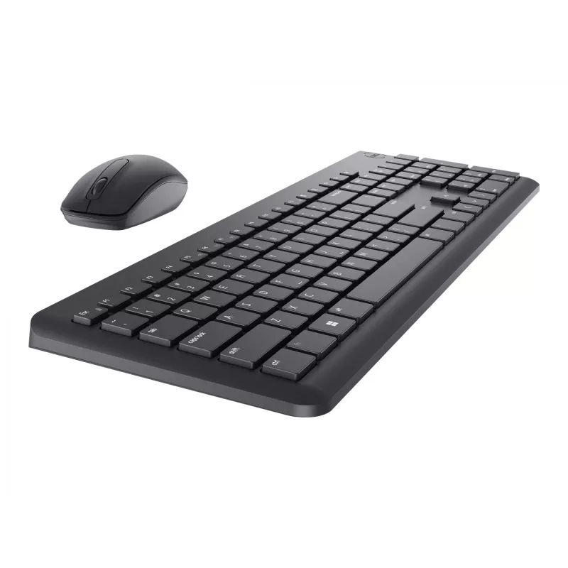DELL teclado e rato - KM3322W - Ucraniano (QWERTY), Tamanho completo (100 %), Sem fios, RF Wireless, QWERTY, Preto, rato incluído