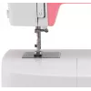 Singer Simple 3210 máquina de costura automática, eletromecânica, 10 pontos, casa de botão em 4 passos, braço livre, 85 W, branca/rosa