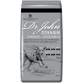 DR JOHN Titanium Chicken - comida seca para cães - 15 kg