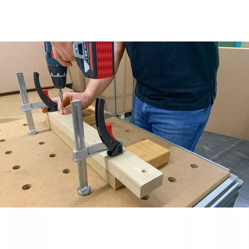 Elemento de fixação BESSEY TW20-15-8-KLI, para mesas multifunções, grampo (prateado)