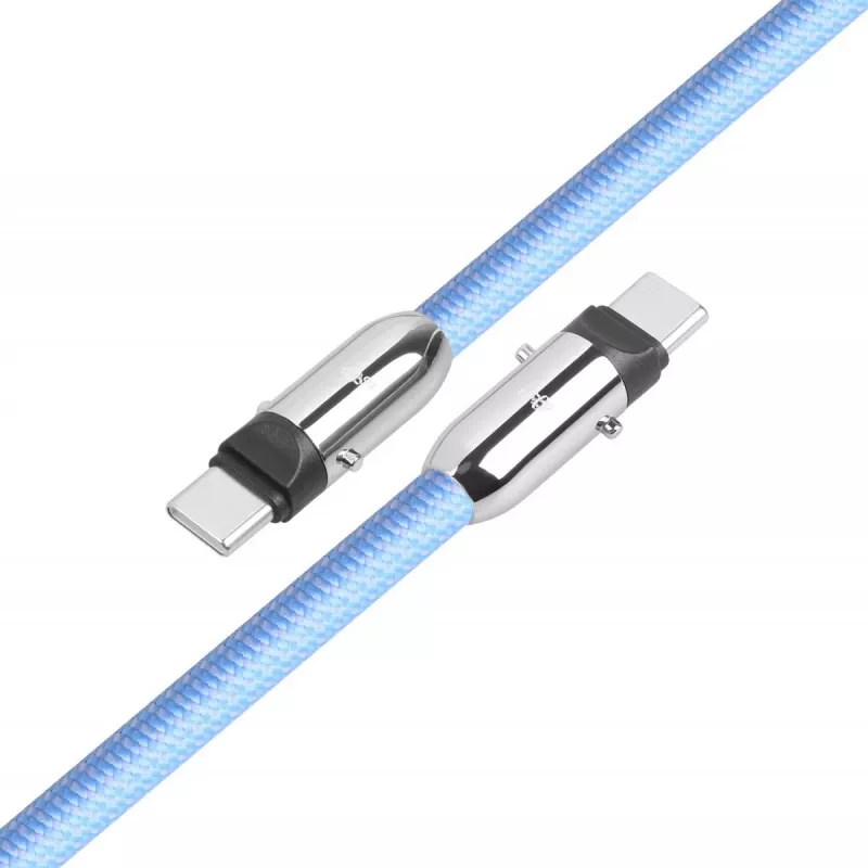 Cabo USB-C 2em1 1m azul