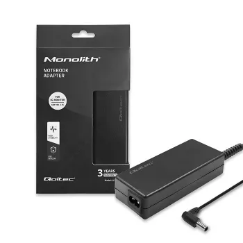 Fonte de alimentação QOLTEC 51775 40W 19V 2,1A para monitores, preto, cabo 1,75 m
