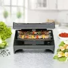 Sanduicheira Rommelsbacher SWG 700 – grelhador elétrico compacto 3-em-1 com 3 placas intercambiáveis (sanduíche, waffle belga, grelhador), detalhes em aço inoxidável