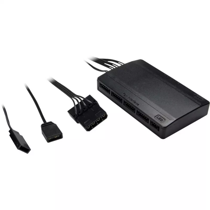 Inter-Tech Argus RS-06 conjunto de ventoinhas RGB, 3x 120 mm (120x120x25), RF, preto/branco