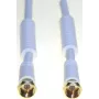Cabo coaxial e&p elektrik handels FA 205 G L, ficha F para ficha F, 5 m, branco
