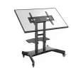 Suporte com rodas para TV ONKRON TS1380-B para televisores de 50–83 polegadas, preto, altura ajustável, base com rodas