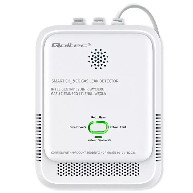 Detetor de gás e monóxido de carbono LED