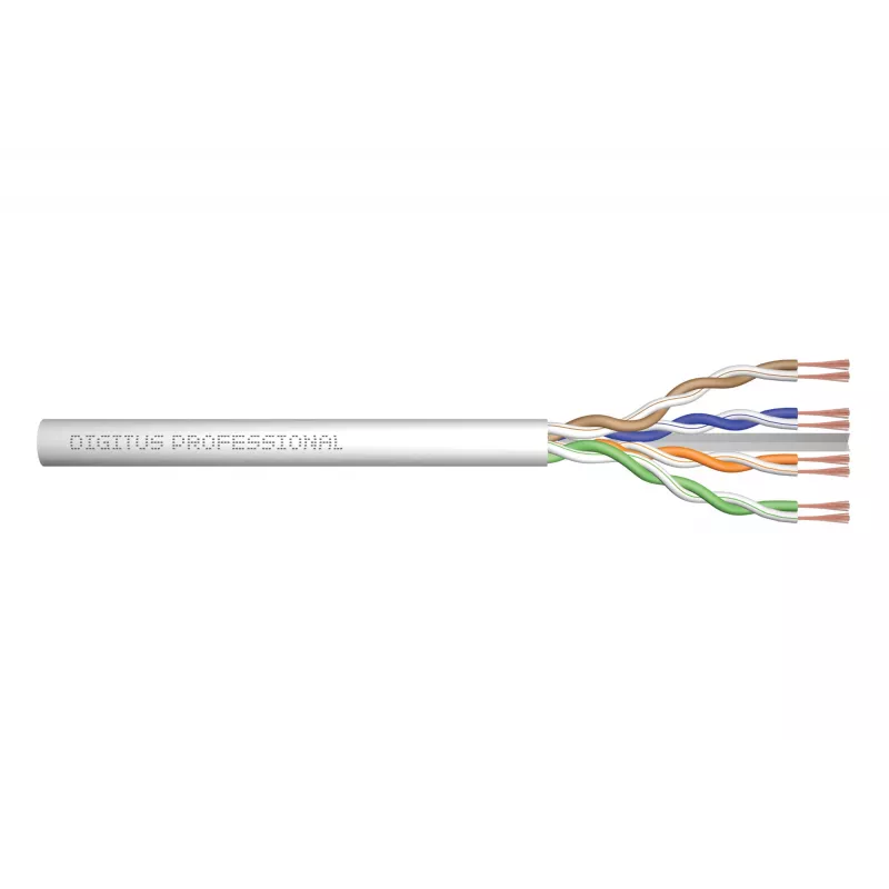 Cabo de rede Digitus CAT 6A U/UTP Twisted-Pair patch solto 100 m cinzento