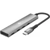 Goobay hub USB slim de 4 portas USB-C macho 5 Gbit/s - -ficha> 4x -tomada (76564)