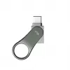 Pen drive Silicon Power 16 GB USB Type-A / USB Type-C, USB 3.2 Gen 1, titânio, caixa de zinco