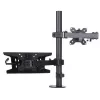 Suporte de secretária ART L-24 para monitor LED/LCD de 13-32" + portátil de 10-15,6", VESA 75x75/100x100, preto