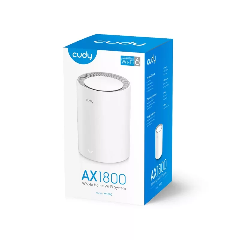 Sistema Mesh Cudy M1800 Dualband Wi-Fi 6 Interno Branco
