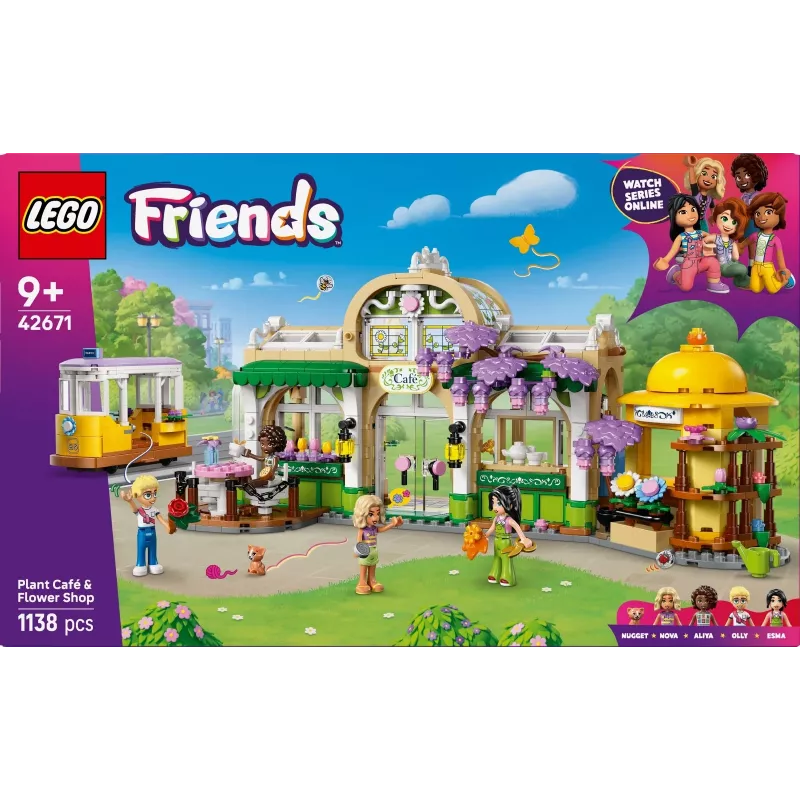 LEGO conjunto LEGO FRIENDS 42671 Café de Plantas & Florista Conjunto de brincar com funções de café e florista