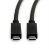 Cabo USB ROLINE 11.02.9056 0,5 m USB 3.2 Gen 2 10 Gbit/s USB C preto