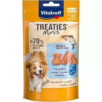 Petiscos para cães Vitakraft VITAKRAFT Treaties Minis 48 g — hipoalergénico com sabor a peixe, sem glúten e sem conservantes