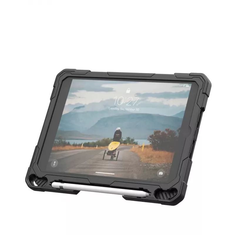 Urban Armor Gear Plasma Healthcare 124470114340 capa para tablet Apple iPad 10.9 (10.ª geração) / 11 (A16), 27,7 cm (10,9"), bumper, suporte, alça de mão, ice/preta