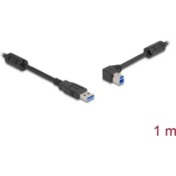 Cabo USB DeLOCK Type-A macho para Type-B macho 90° para a esquerda angular 1 m