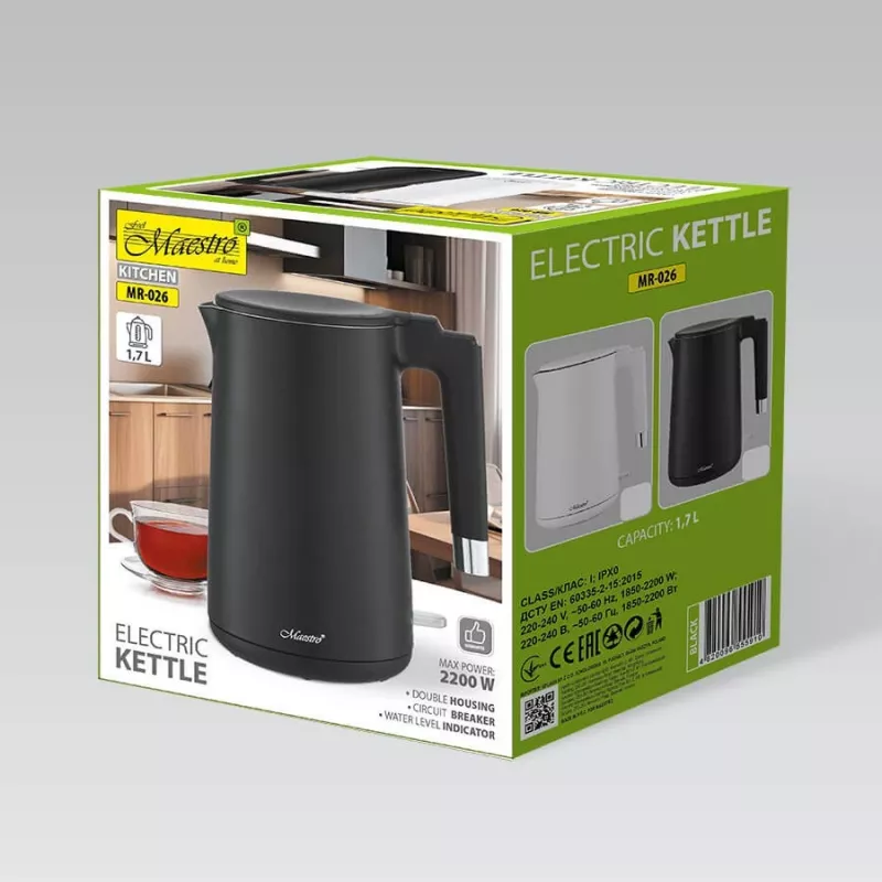 Chaleira 1.7L MR-026-BLACK MAESTRO