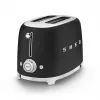 Torradeira Smeg 50's Style TSF01BLMEU 2 fatias preto aço inoxidável