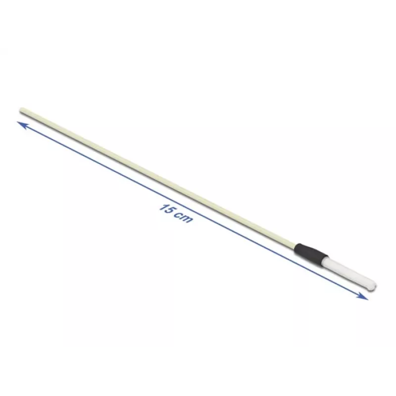 Delock 86781 Cotonetes de limpeza para fibra ótica, 15 cm, branco, 5 unid.