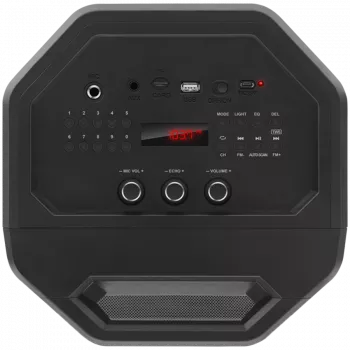 Coluna SVEN PS-650, preta (50W, TWS, Bluetooth, FM, USB, microSD, visor LED, 4000mAh)