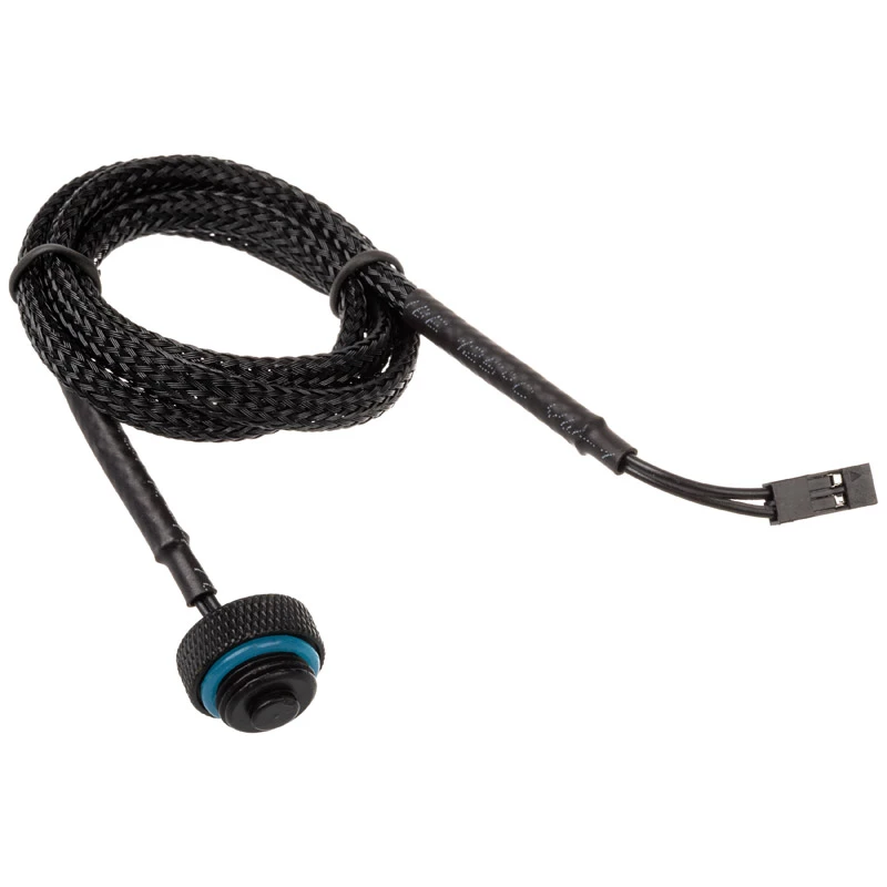 XSPC Tampão de fecho com sensor de temperatura G1/4 polegadas - preto, 50 cm
