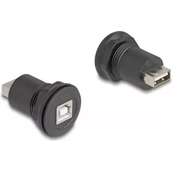 DeLOCK conector de encastrar USB 2.0 Type-B para Type-A preto 66744