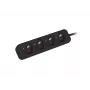 Extensão de energia Lanberg PS0-04E-0100-IEC-BK 1 m 4 tomadas AC interior preto