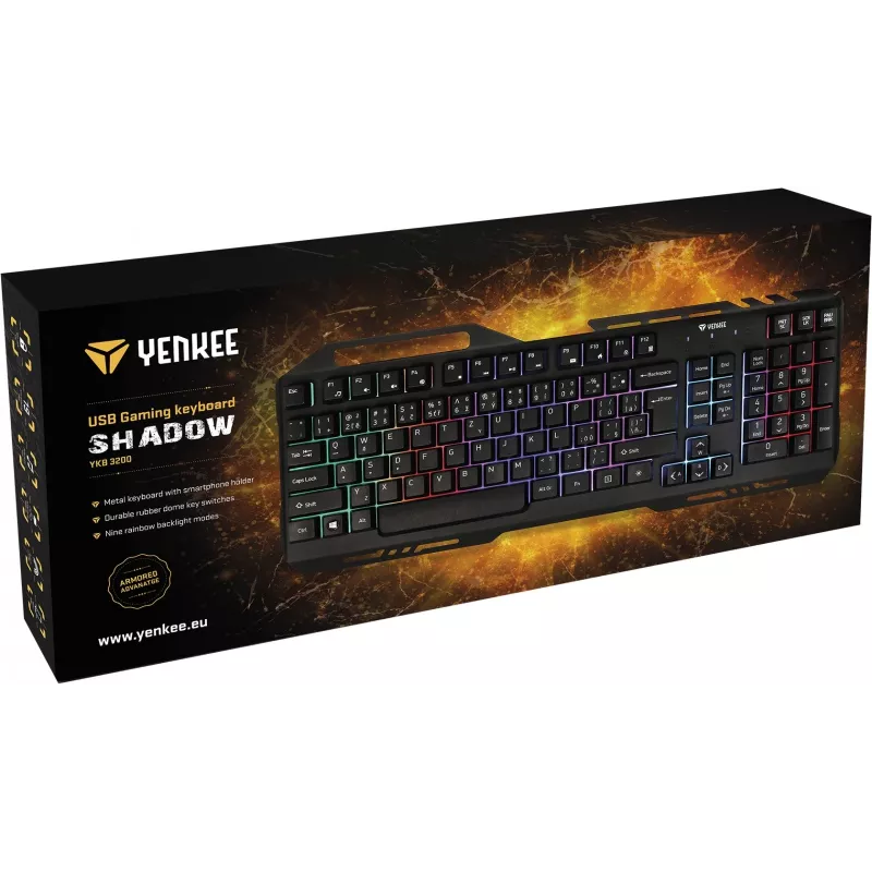 Teclado YKB 3200 SHADOW metal, LED