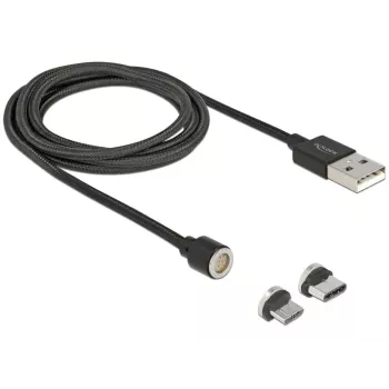Cabo USB DeLOCK 85723 USB 2.0 1,1 m USB A USB C/Micro-USB B preto