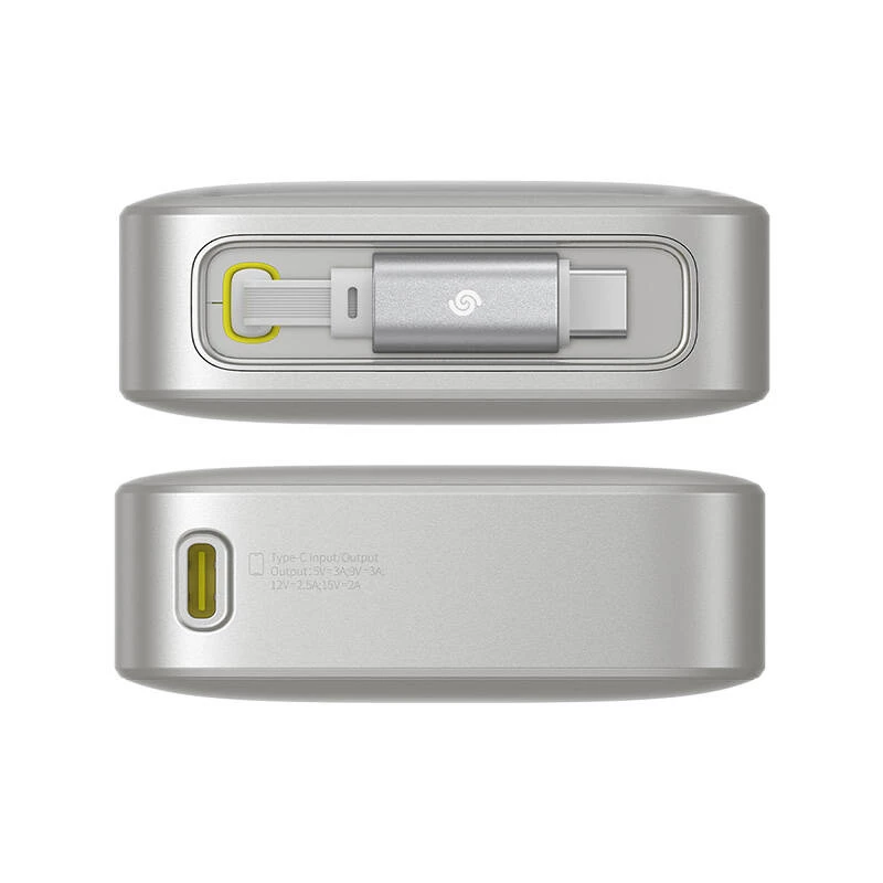 Powerbank Baseus OS Free2Pull 10000mAh 30W +Cabo (cinzento)