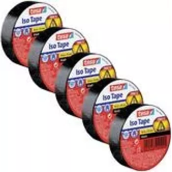Conjunto de fita isoladora Iso Tape 15 mm x 10 m 5 rolos preto (56192-00502-23)