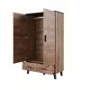 Cama Meble LOTTA 2D2D roupeiro, carvalho Wotan + preto mate