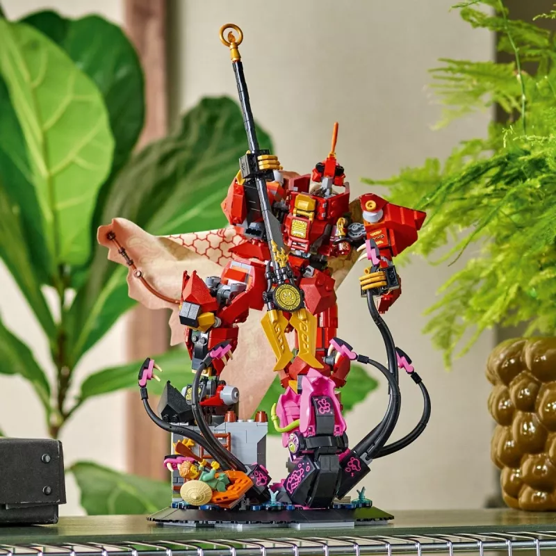 LEGO Conjunto NINJAGO 71846 Mech Cavaleiro de Fogo, 996 peças, 2 minifiguras, membros móveis, 260 mm de altura