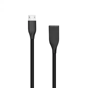 Cabo de silicone USB-Micro-USB (preto, 2 m)