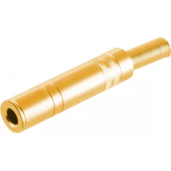 Ficha jack mono 6,3 mm ShiverPeaks 50800-G banhada a ouro