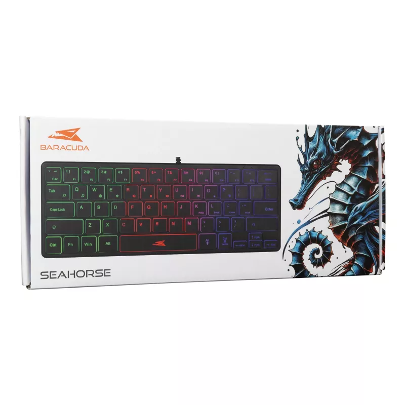 Teclado mecânico Baracuda Seahorse preto SEAHORSE-B durável leve