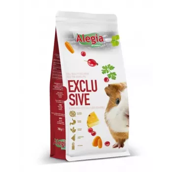 Ração seca para porquinhos-da-índia Alegia Exclusive 700 g – sabor a legumes, sem cereais, sem açúcar, sem glúten