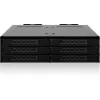 Icy Dock ToughArmor MB118VP-B - caixa de armazenamento - 6 x U.2/U.3 NVMe SSD, rack móvel para baía de 5,25, com SlimSAS SFF-8654 8i - 2.5 (6.4 cm)