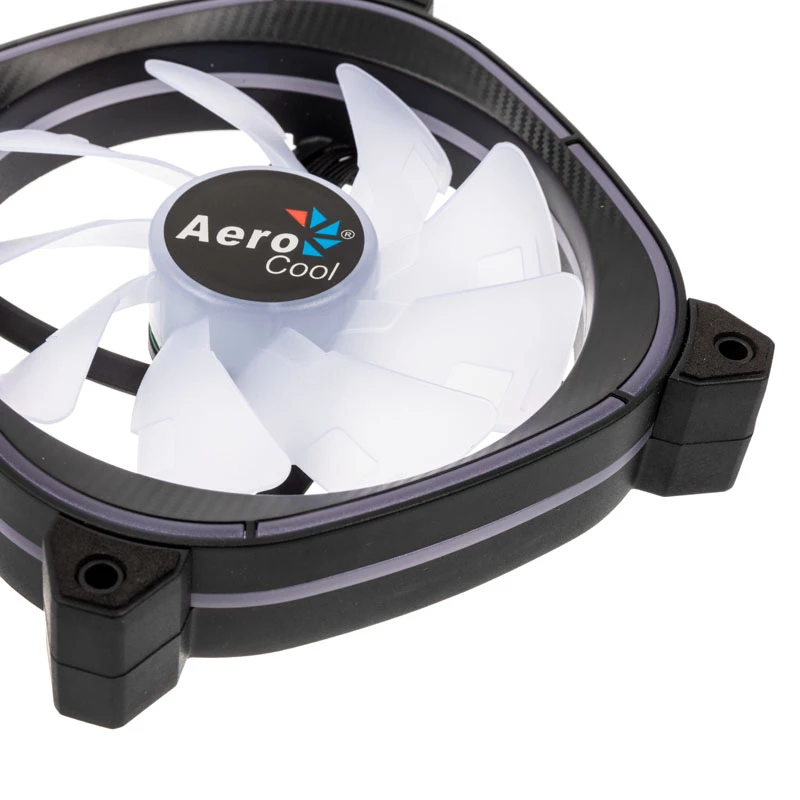 Ventoinha de caixa AEROCOOL Astro 12F ARGB LED 120mm — 120mm, iluminação ARGB, ligação de alimentação de 3 pinos